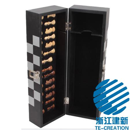 TC-BP08  wood wine (MDF)box with chess set