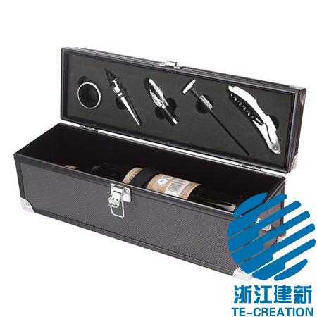 TC-BP17  aluminum wine box with 5-pcs wine accessories