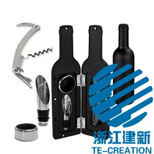 TC-B001   3 Piece Wine Opener Set Bottle Shaped Accessories Set Corkscrew Kit