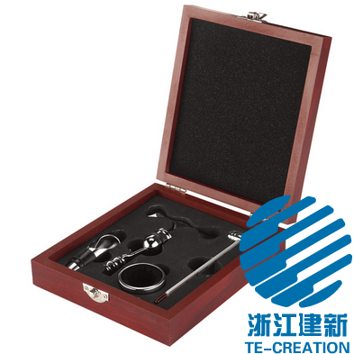 TC-B014  Wood (MDF)box  with 4-pcs wine accessories