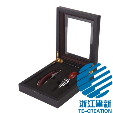 TC-B011  Wood (MDF)box  with 2-pcs wine accessories