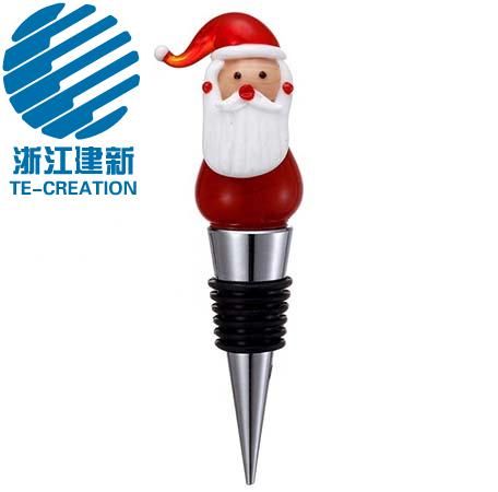TC-S518  Christmas Santa Claus  Wine Stopper for Home Christmas Decoration