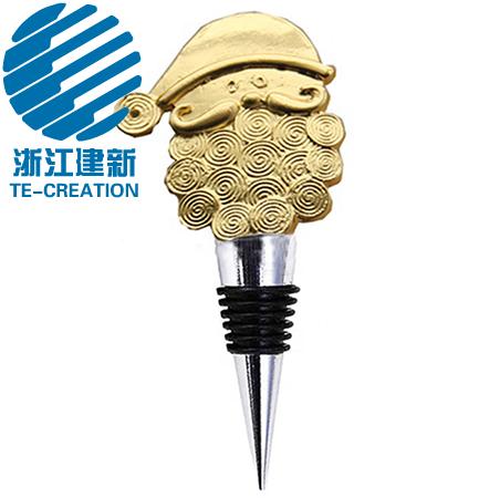 TC-S519  Christmas Santa Claus  Wine Stopper for Home Christmas Decoration