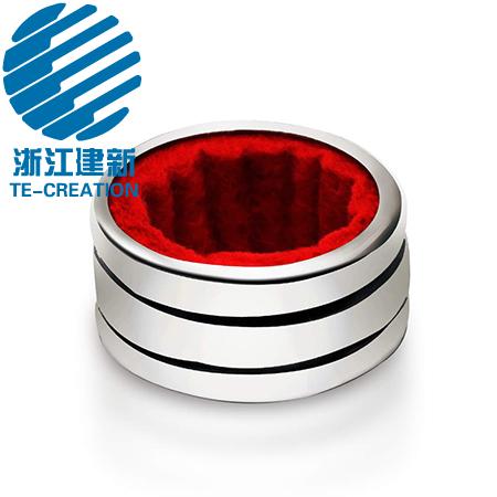 TC-R004R Red bottle collar ,drip collar,wine drip stop ring with red velvet
