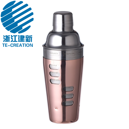 TCO-70D-3     double wall cocktail recipe engraved 700ml stainless steel cocktail shaker