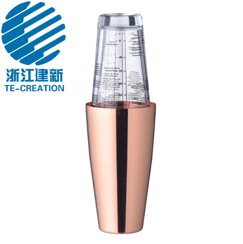 TCO-80-40P       Rose Gold 800ml + 400ML stainless steel boston cocktail shaker