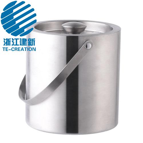 TCO-T19-4       2.5L double wall wine cooler stainless steel small metal champagne beer ice bucket with lid
