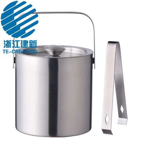 TCO-T19-2         1.3L double wall one champagne beer keg stainless steel ice bucket with cover