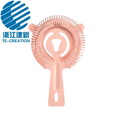 TCO-S4-1      stainless steel rose golden copper antique bar strainer