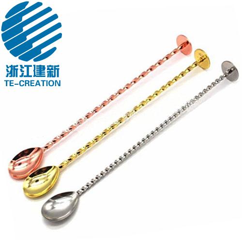 TCO-B18-1     coffee stirrer stainless steel cocktail color plating mixing spoon