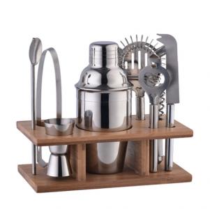 TC-35T8-1   8 piece 304 premium stainless steel silver cocktail shaker set