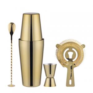 TC-75T4-1   750ml stainless steel gold cocktail maker bar set